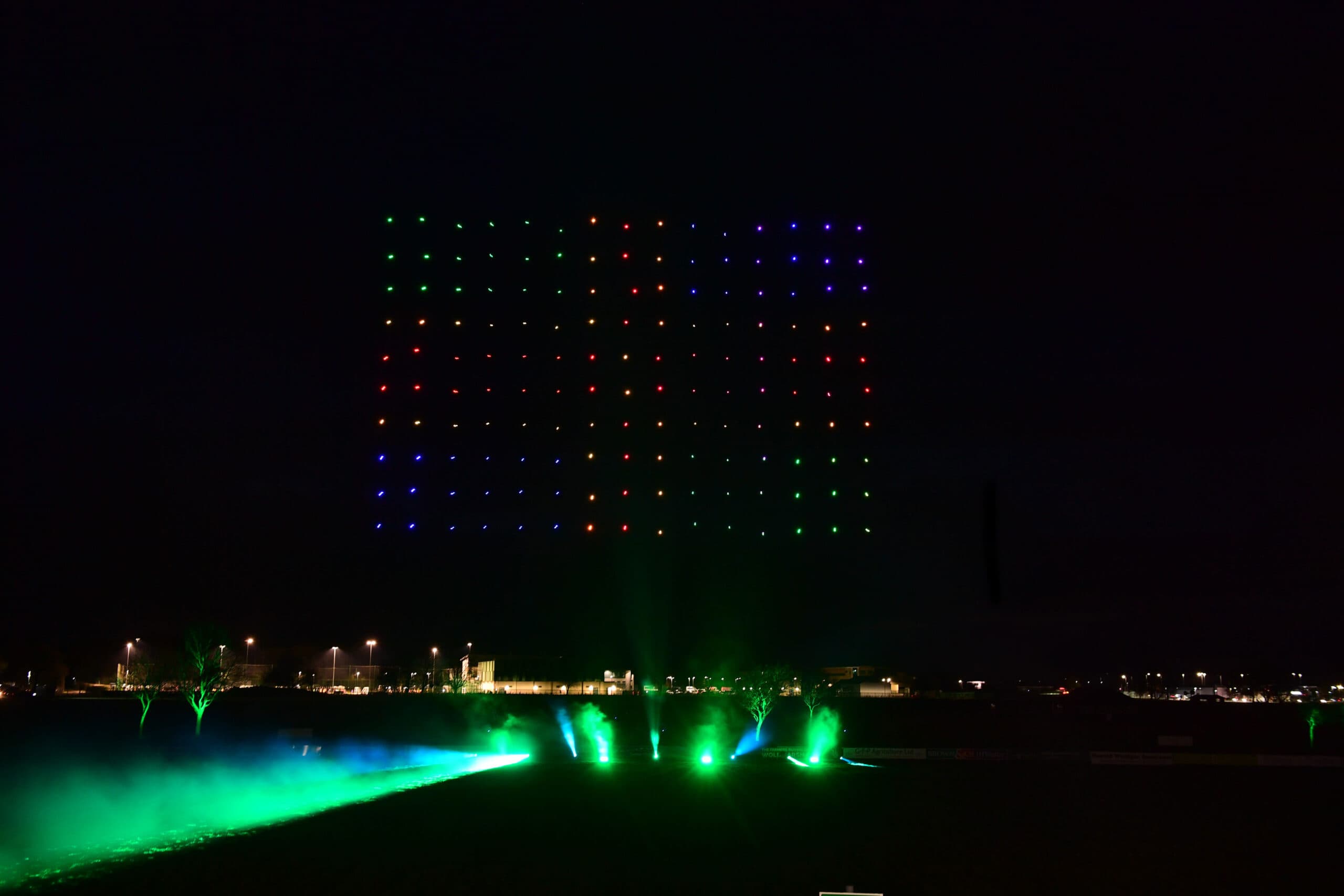 Lincolnshire flag drone display
