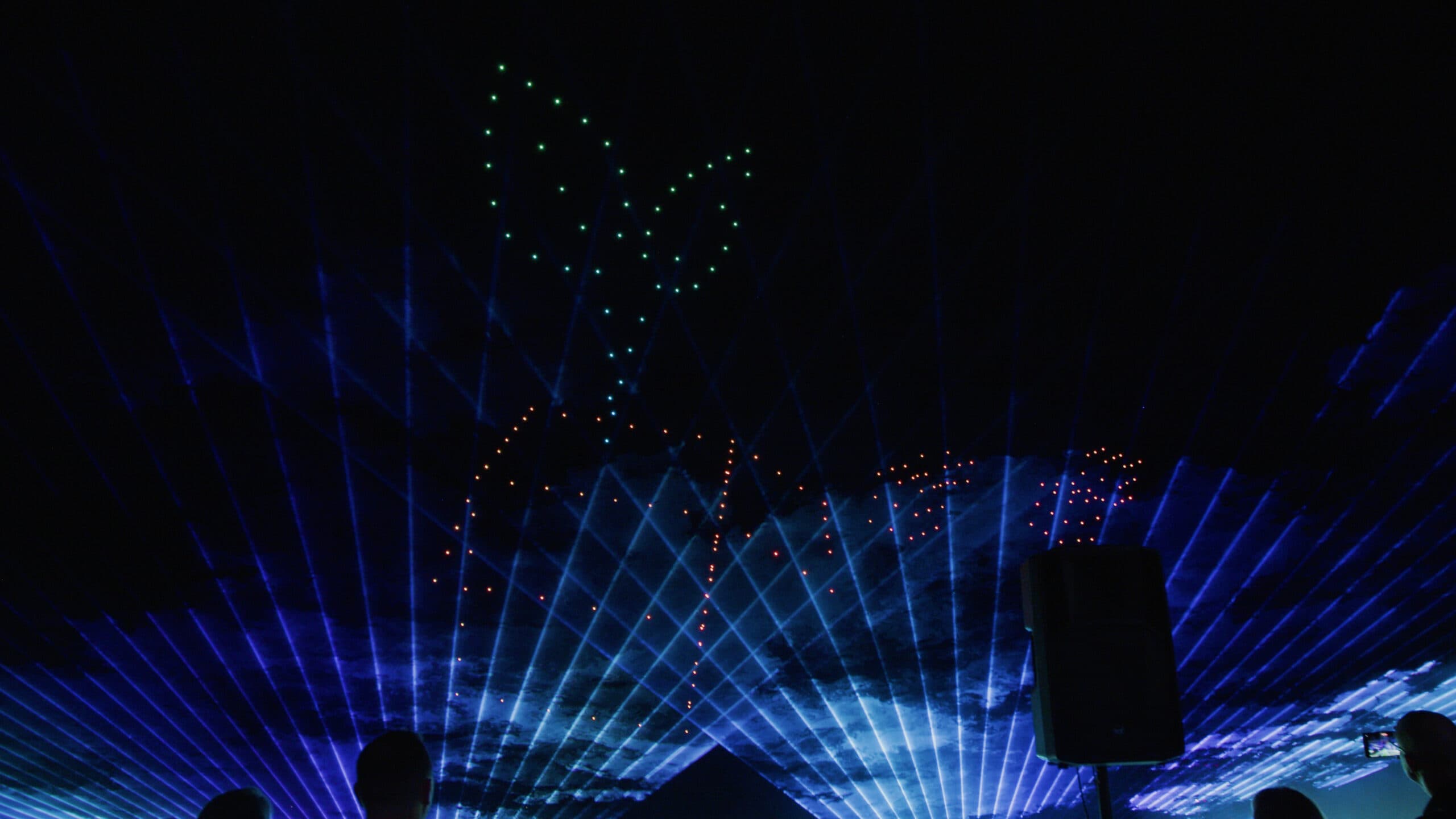 Sustainability-themed drone display