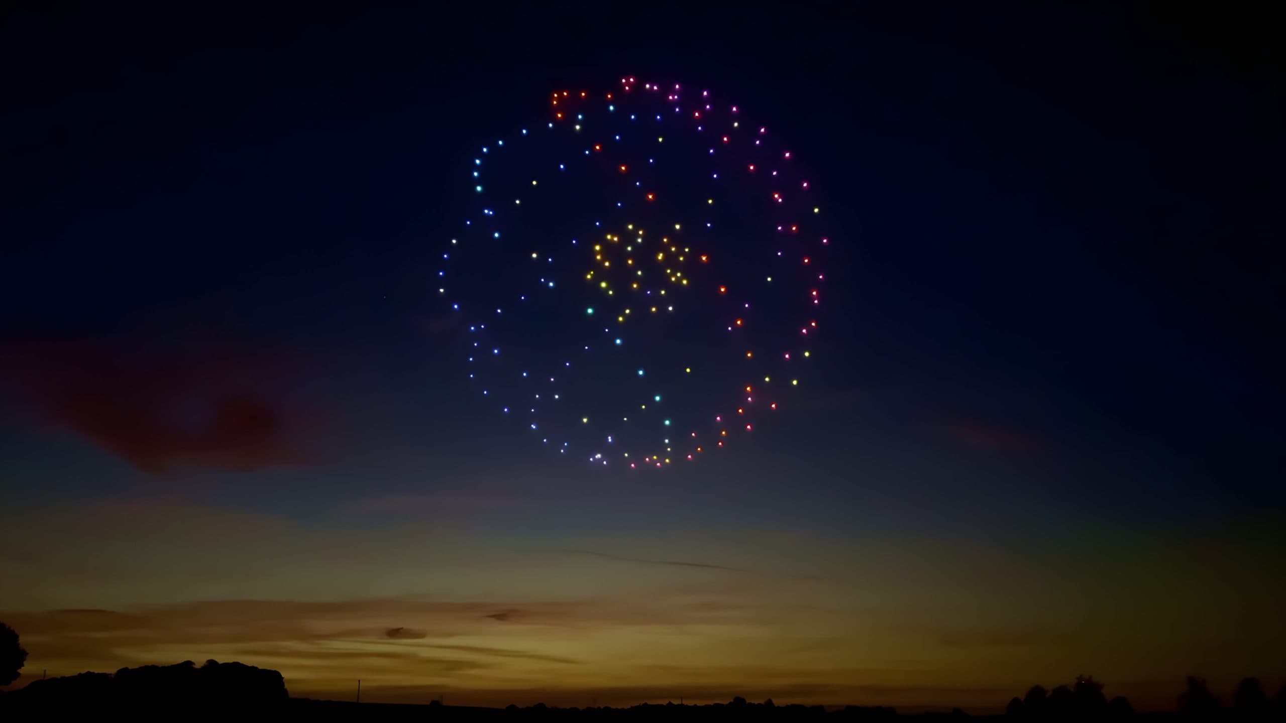 Orb formation in the night sky